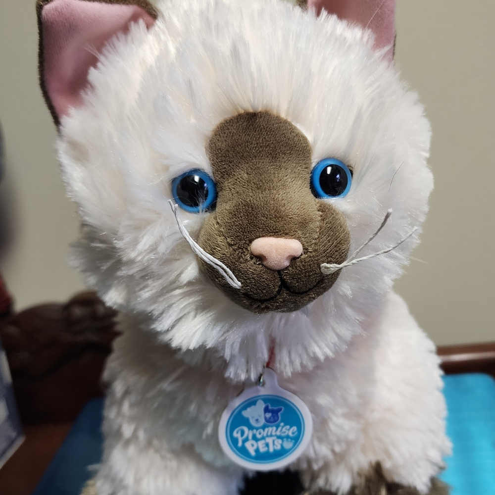 Build-A-Bear Promise Pets White and Brown Stuffed Animal